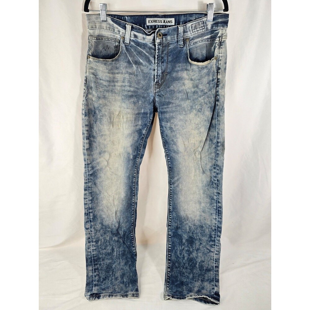 Express Jeans Acid Washed Blue Denim Men's 32X30